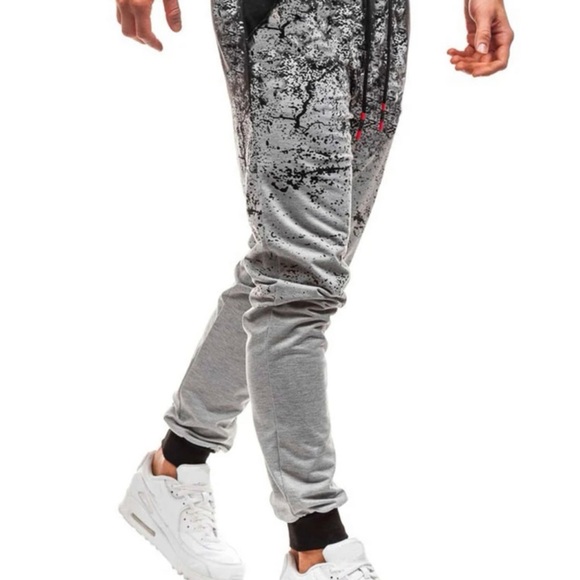 Men’s Paint Splash Drawstring Waist Sweatpants *NEW* - Picture 3 of 5